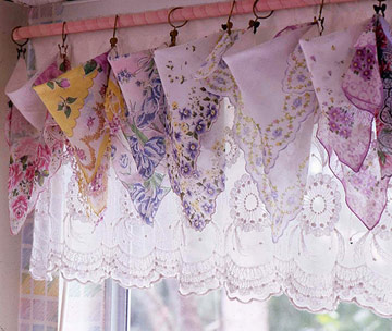 Kitchen Window Treatment Ideas on Diy Kitchen Window Treatment Hankie Valance From Bhg